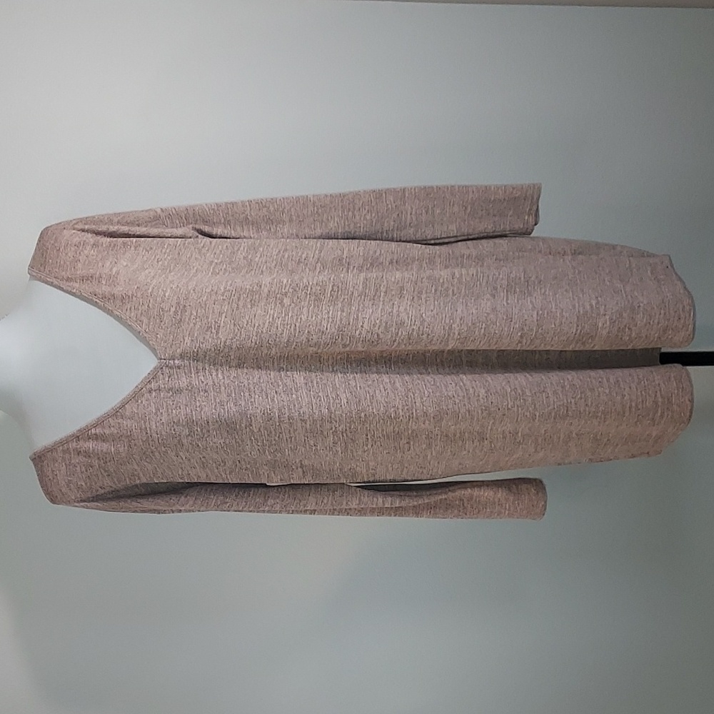 Shein Lightweight Heathered Lt. Pink Grey V-Neck Sweater Dress Tunic Size Medium